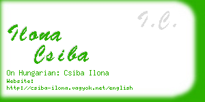 ilona csiba business card